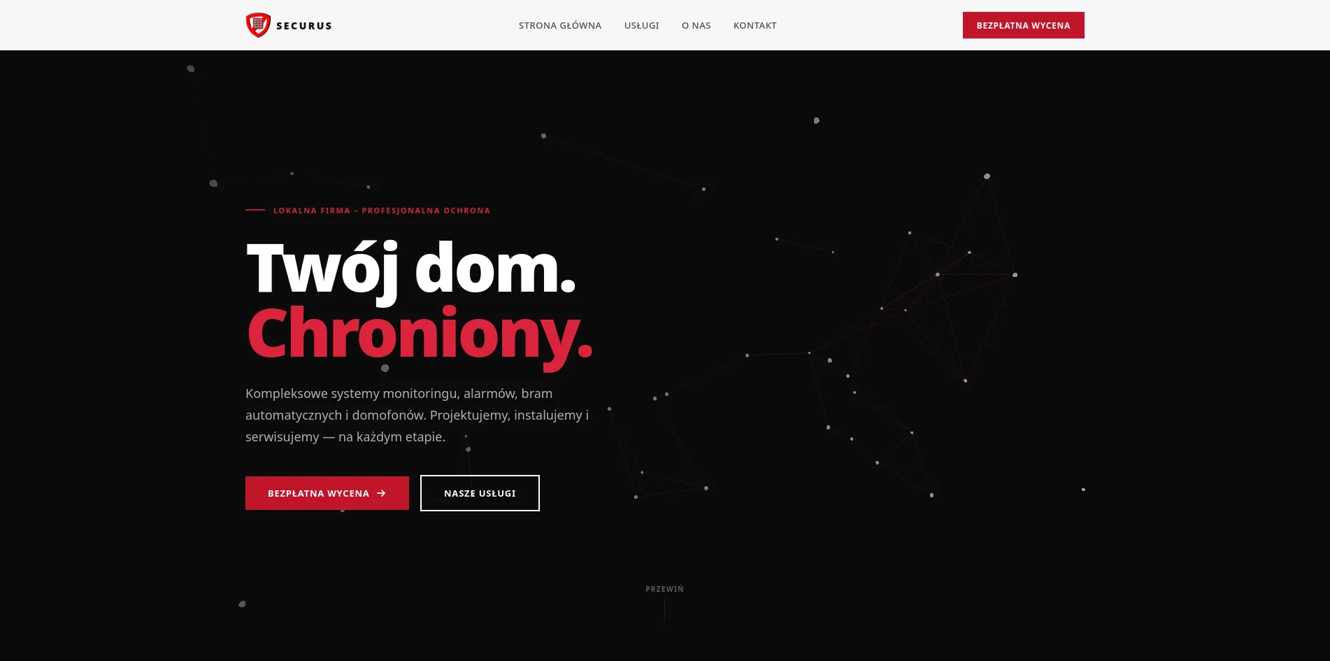 Zrzut ekranu strony Securus